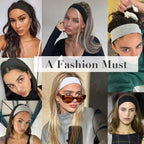Wide Black Headbands for Women & Men
