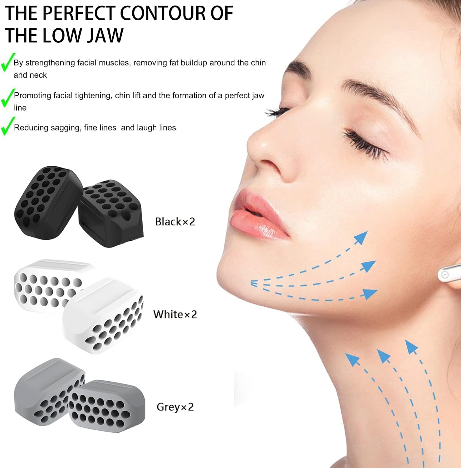 Jawline Shaper Exerciser Set 6 Pcs
