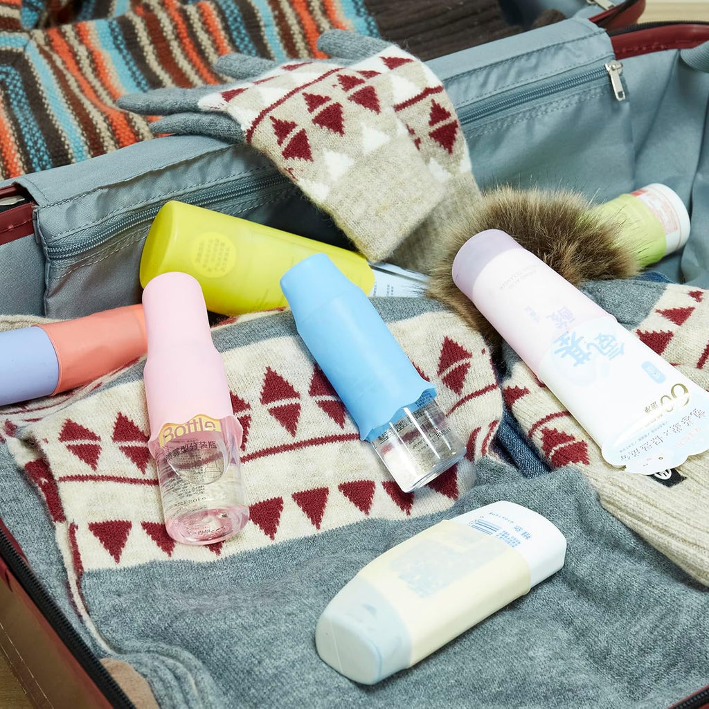 Travel Silicone Bottle Covers Set of 8