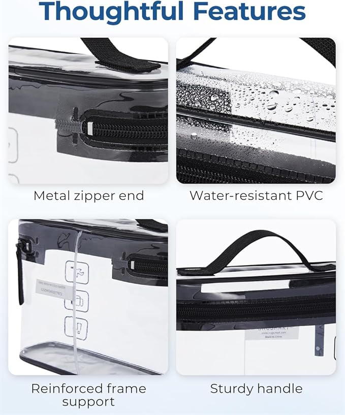 Clear Approved Toiletry Bags Set 2 Pcs