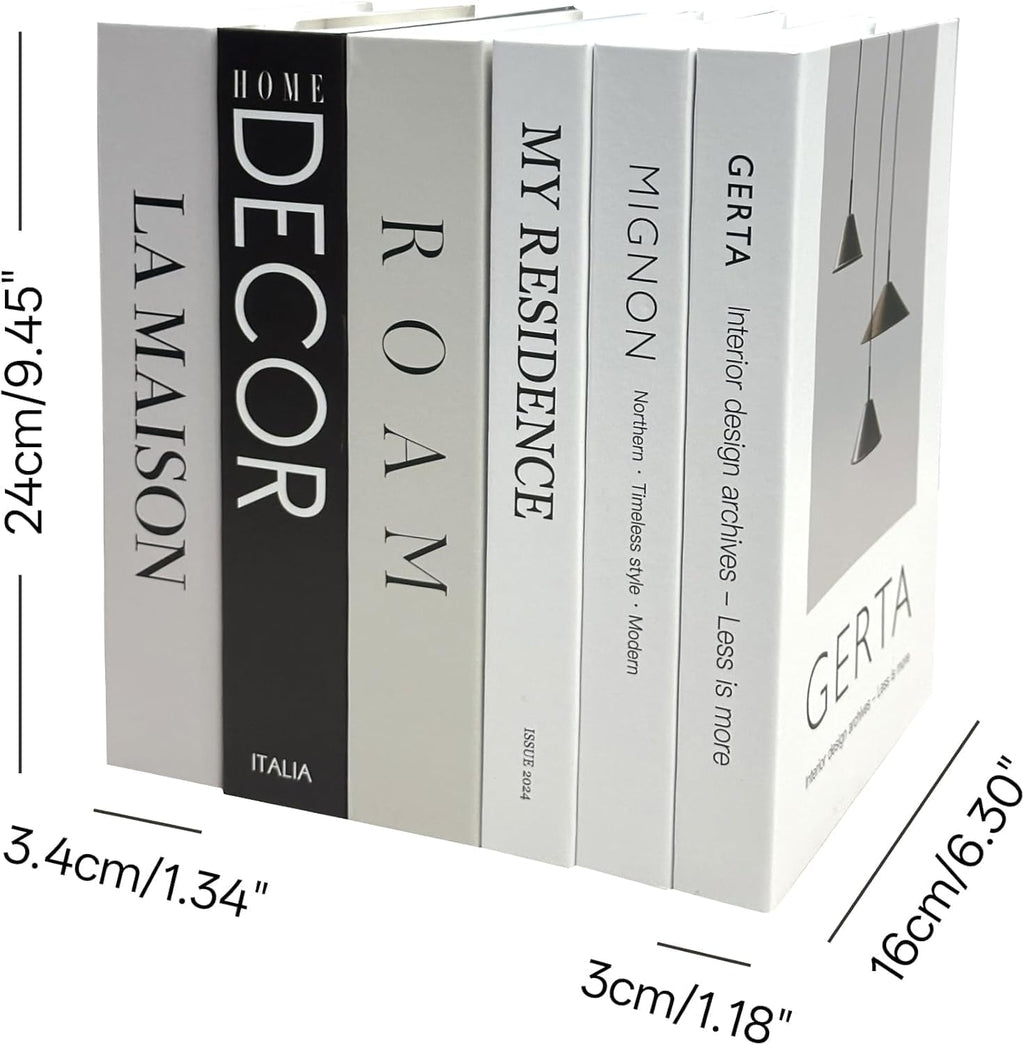 Designer Decorative Book Set (6 Pcs)