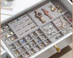 4 Pcs Velvet Jewelry Organizer Tray Set