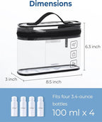 Clear Approved Toiletry Bags Set 2 Pcs