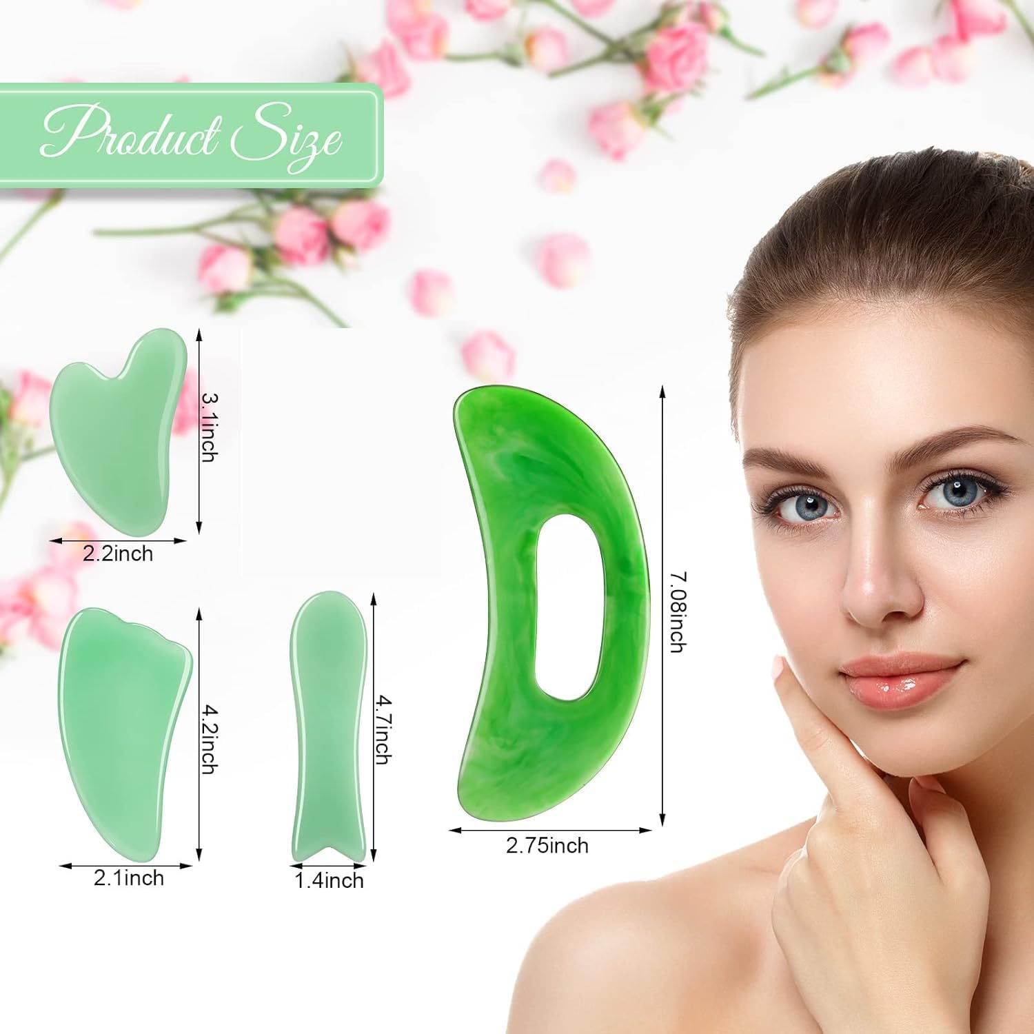 Professional Gua Sha Massage Tool Set (4 Pcs)
