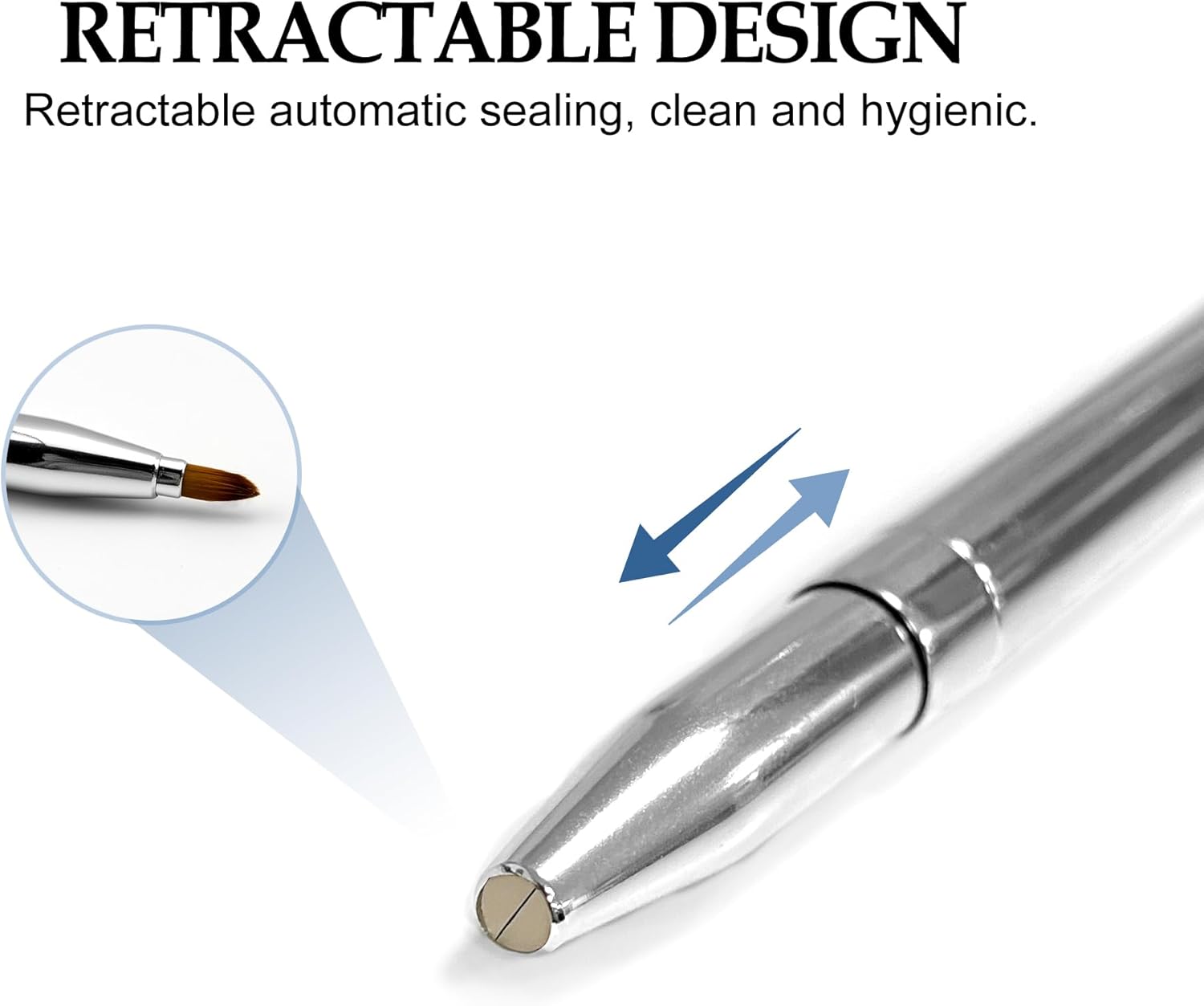 Double-Ended Retractable Lip Makeup Brush