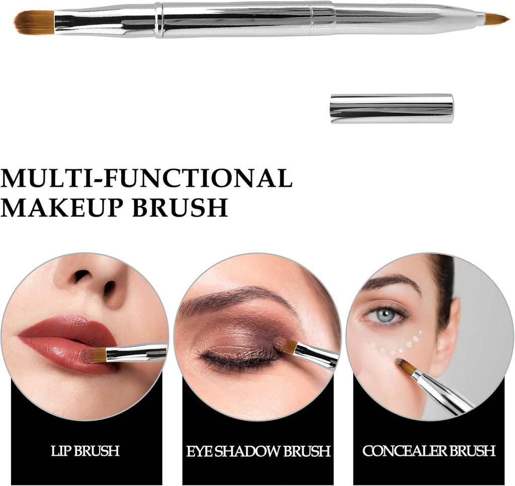 Double-Ended Retractable Lip Makeup Brush