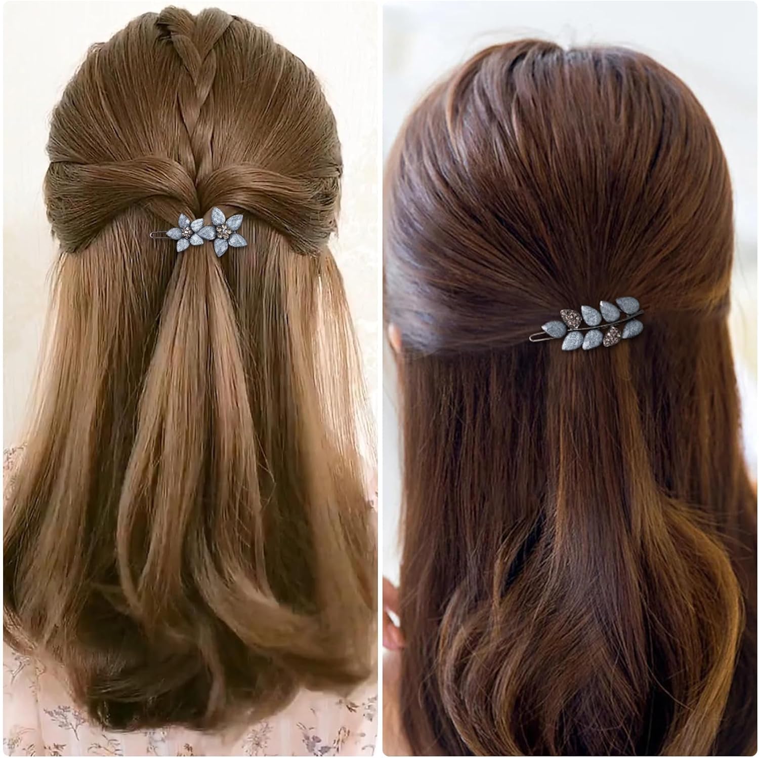 Vintage Rhinestone Hair Clips 2 Pcs