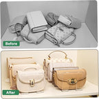 2 Pack Large Acrylic Purse Organizer for Closet