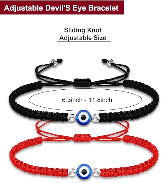 Evil Eye Bracelets 2 Pieces