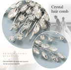 Silver Bridal Hair Comb with Rhinestones