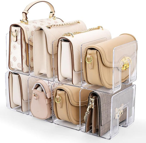 2 Pack Large Acrylic Purse Organizer for Closet 