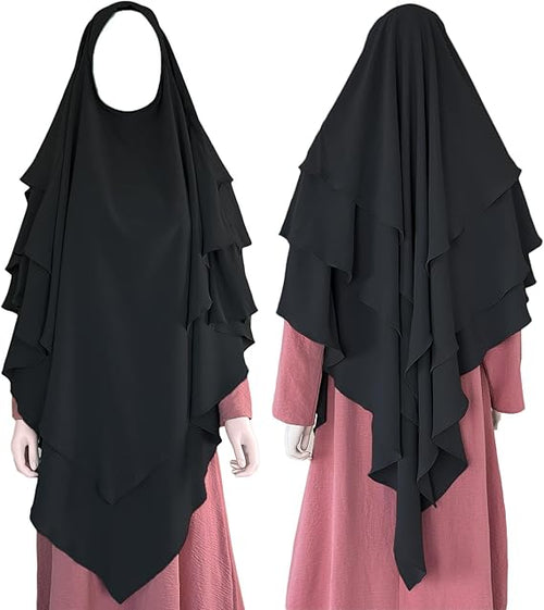 3-Layer Long Head Scarf for Prayer