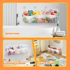 3-Compartment Bathtub Toy Storage Bag
