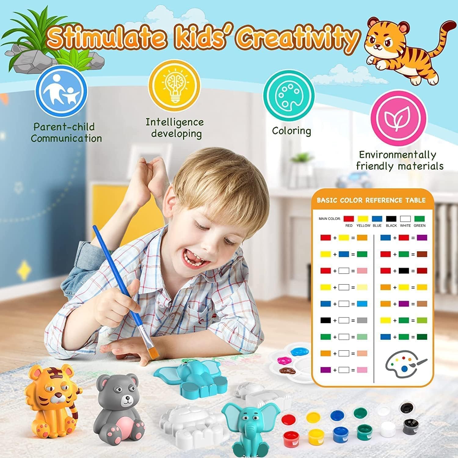 Kids Arts & Crafts Painting Kit 17 Pcs