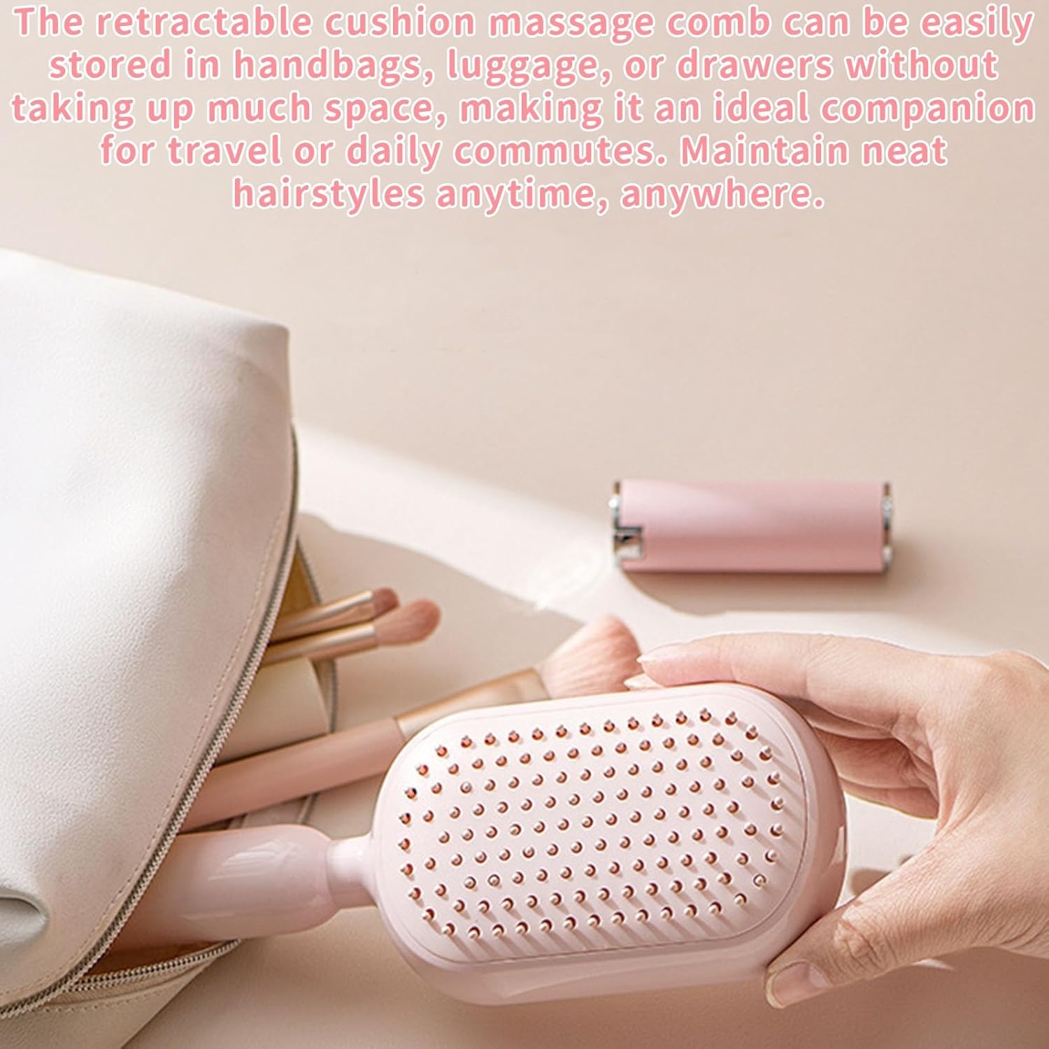 Retractable Cushion Massage Comb Brush