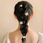 Small Pearl Hair Claw Clips 8 Pcs
