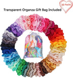 Satin Silk Scrunchies for Hair 60 Pcs