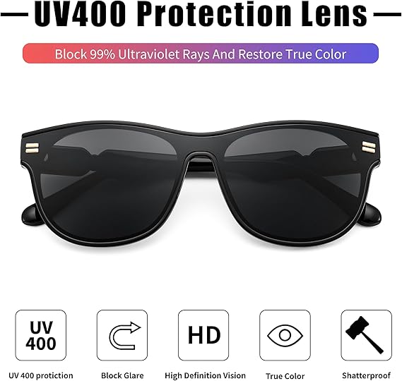 Oval Round Sunglasses with Leather Bag