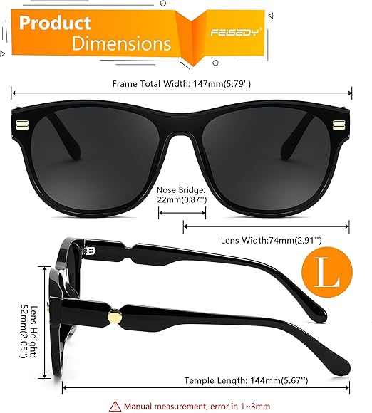 Oval Round Sunglasses with Leather Bag