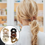 8 Pcs Satin Silk Thin Scrunchies for Hair
