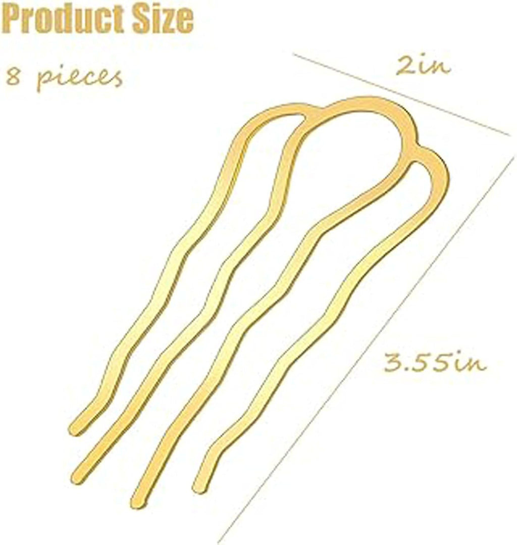 Hair Fork Clip Hair Pins for Buns 8 Pcs
