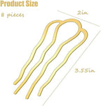 Hair Fork Clip Hair Pins for Buns 8 Pcs
