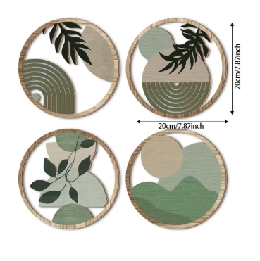 4 Pcs Bohemian Wall Art Decor Set