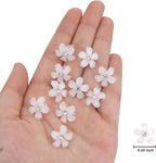 30 Pcs Mini White Rhinestone Flower Hair Clips