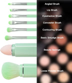 8 in 1 Retractable Makeup Brush Set