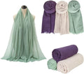 3 Pieces Soft Cotton Linen Shawl Wrap 