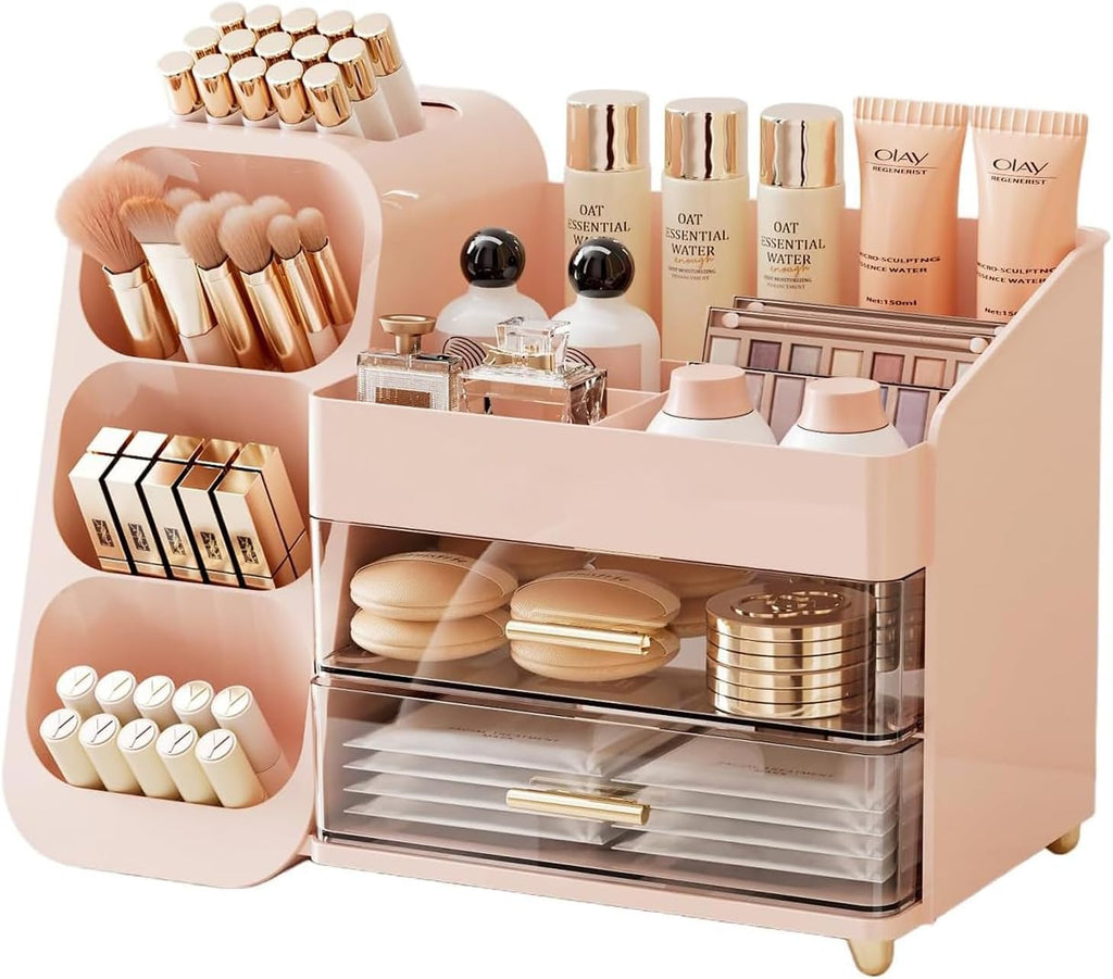 3 Tier Makeup Organizer with Brush Holder 