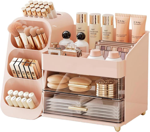3 Tier Makeup Organizer with Brush Holder 