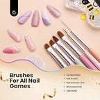 6 Pcs Beetles Gel Nail Art Brush Set