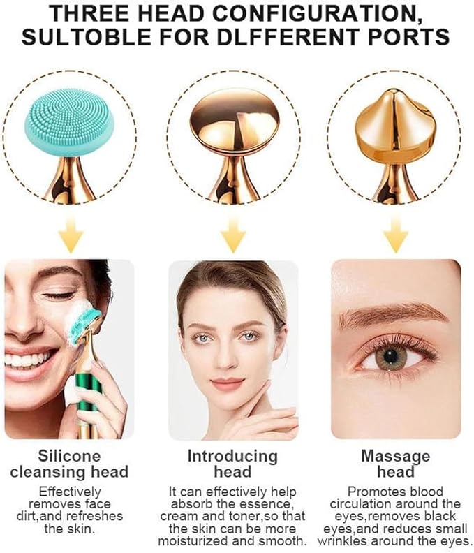3-in-1 Electric Facial Massager & Face Cleansing Device