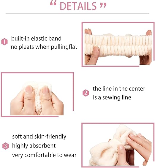 Headband & Wristbands for Skincare Routine Set