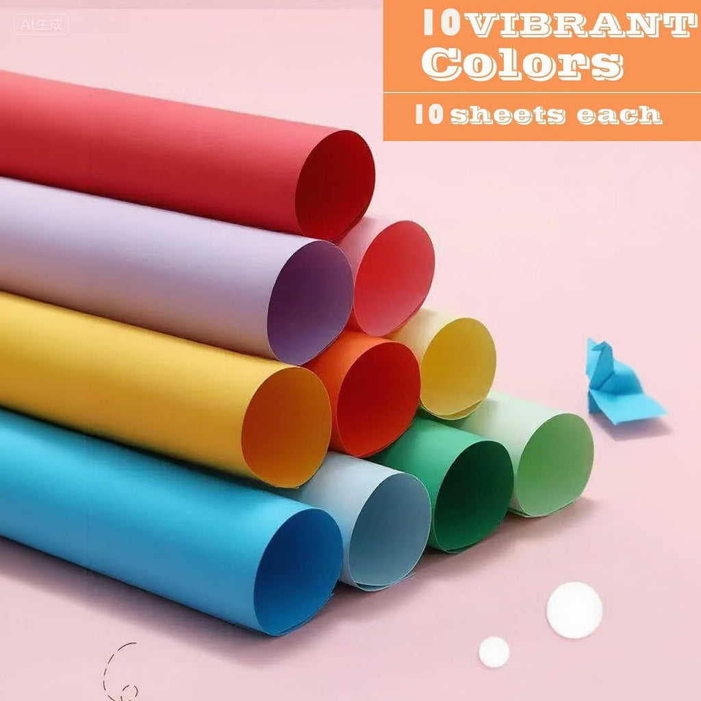 Double-Sided Colored Craft Paper 100 Sheets