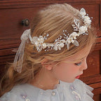 Flower Crystal Headpiece Rhinestone Pearl