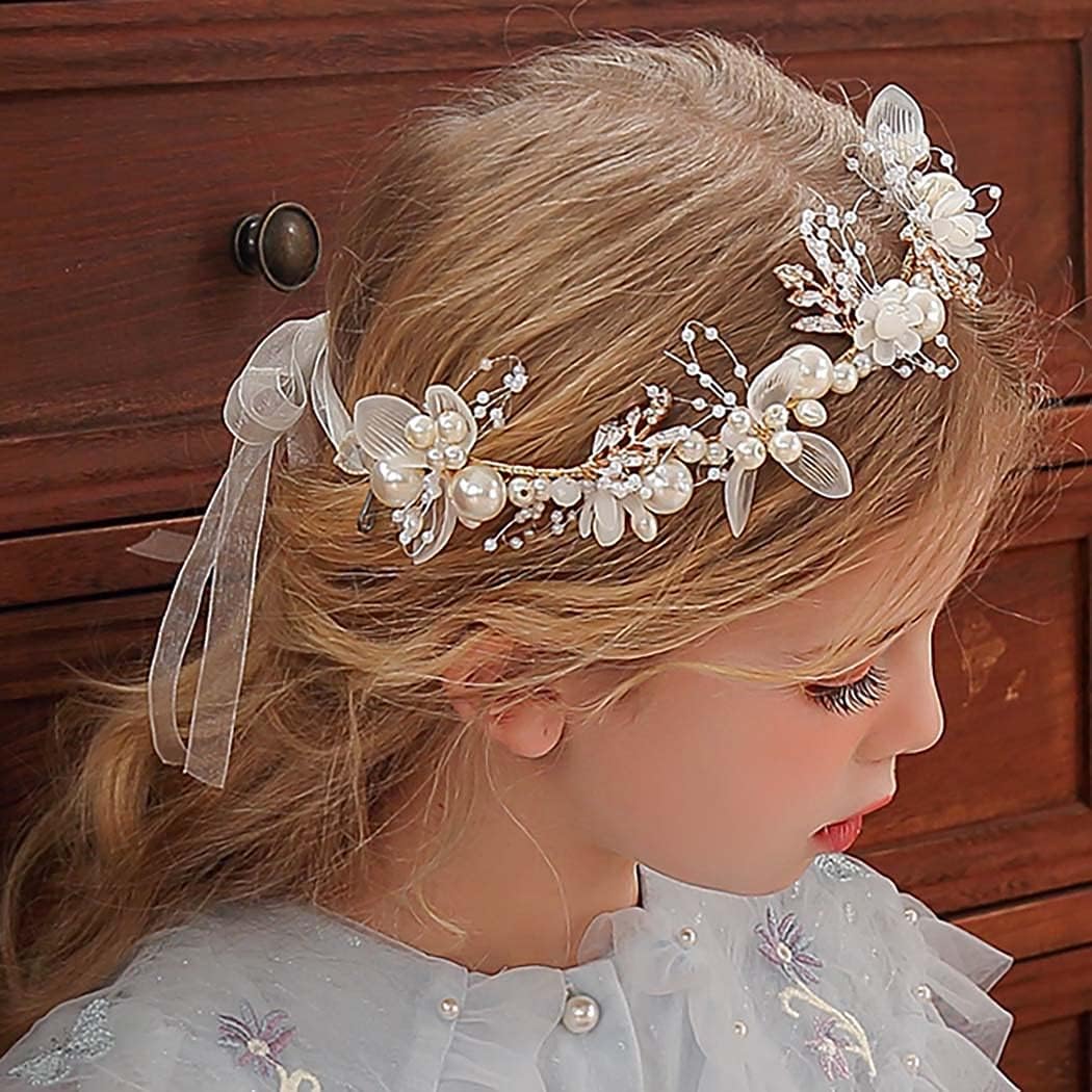 Flower Crystal Headpiece Rhinestone Pearl