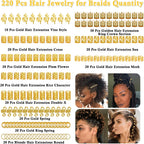 Gold Hair Jewelry for Braids & Dreadlocks