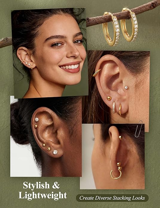 Gold Plated Surgical Steel Flat Back Studs