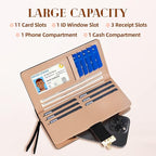 Elegant Card Holder Clutch with Zipper & Buckle
