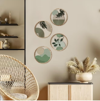 4 Pcs Bohemian Wall Art Decor Set