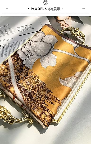 Elegant Silk Feel Long Scarf for Women