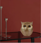 Retro Gold Owl Statue Home Decor