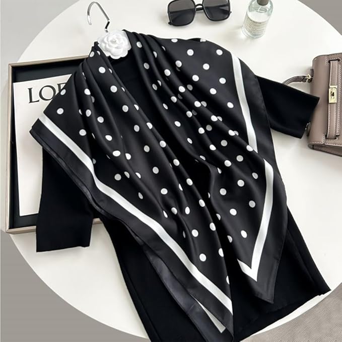 4 Pcs Satin Head Scarf Set for Women