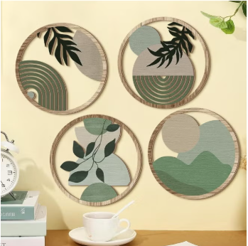 4 Pcs Bohemian Wall Art Decor Set