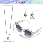 70s Disco Outfit Accessories Set Women 6 Pcs