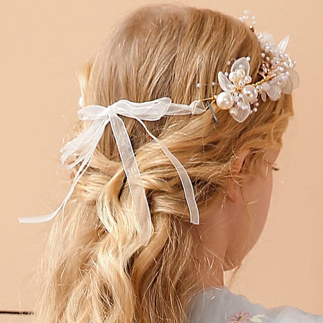 Flower Crystal Headpiece Rhinestone Pearl