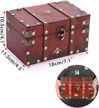 Vintage Wood Treasure Chest Box