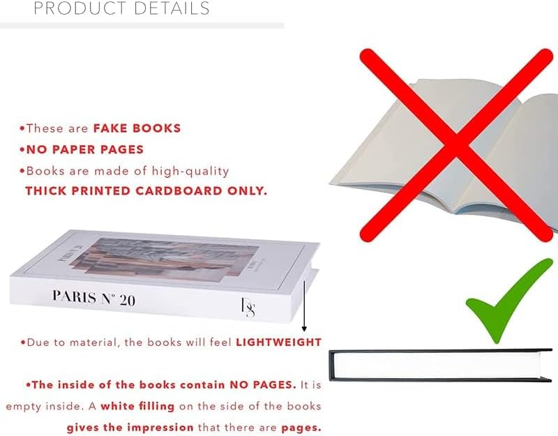 12 Pcs Decorative Books Set for Home Décor